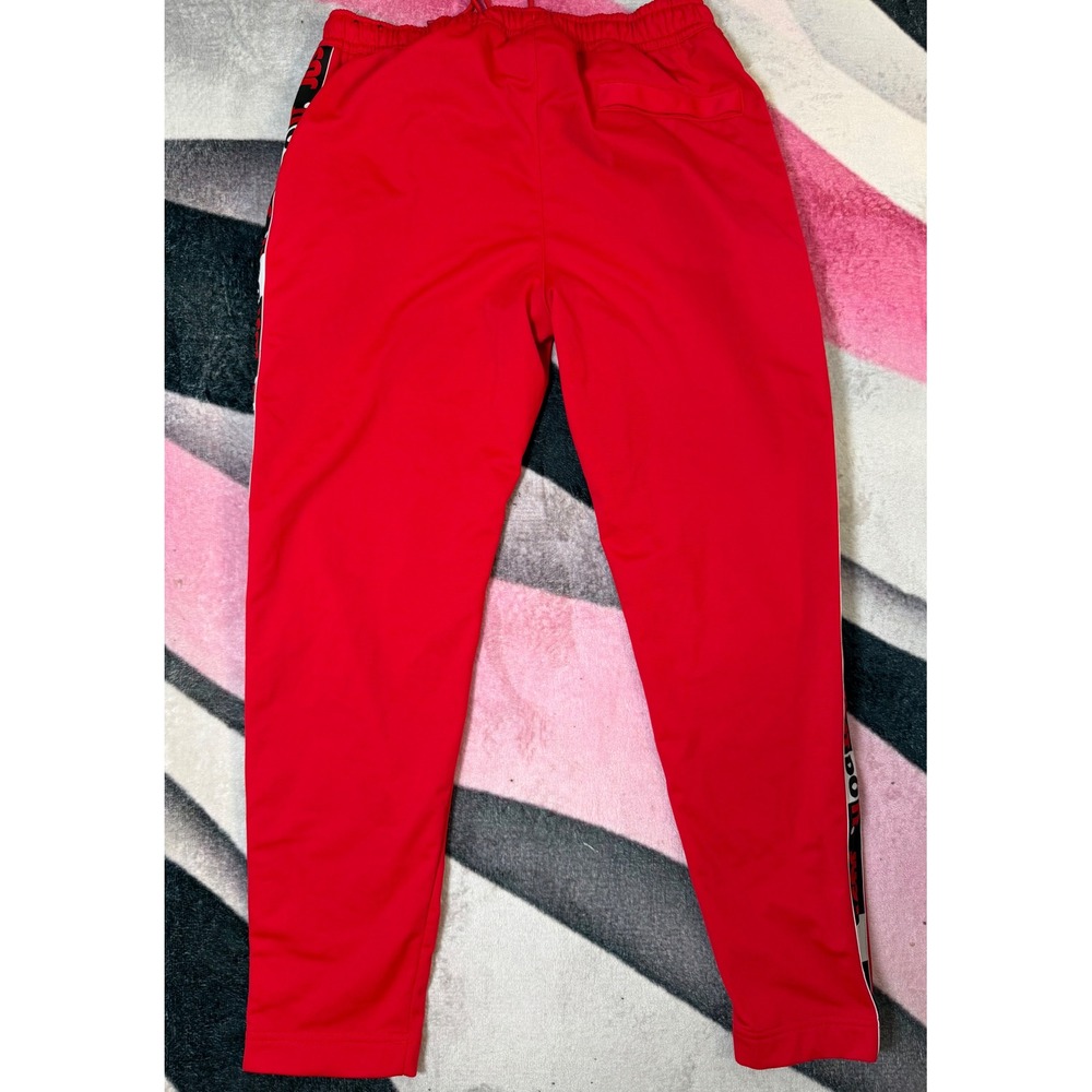Nike Mens Just Do It Taped Track Pants Red Sportswear Joggers AR2368-657 Large - Picture 3 of 3